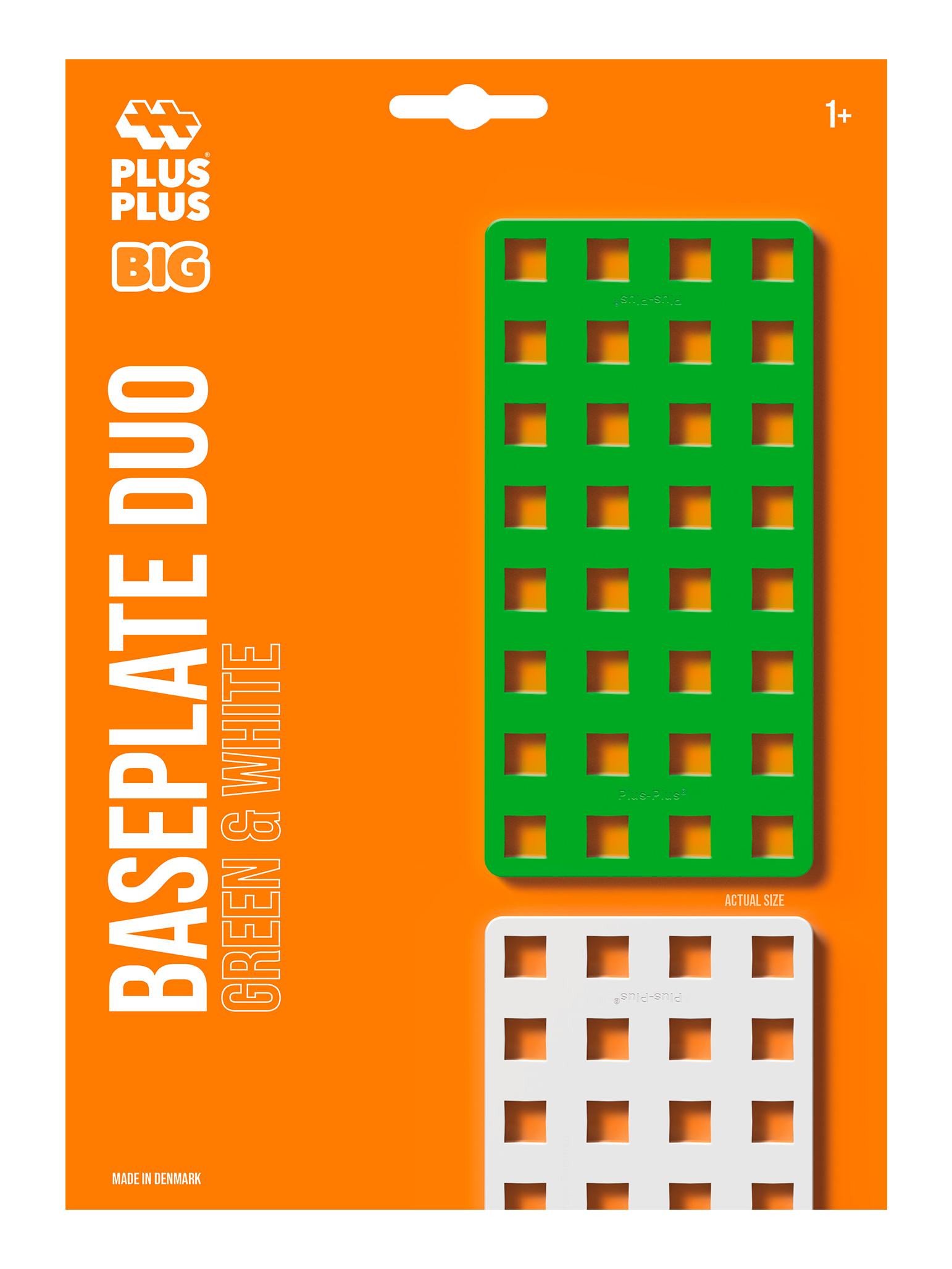 2 BIG Baseplates - White and Green